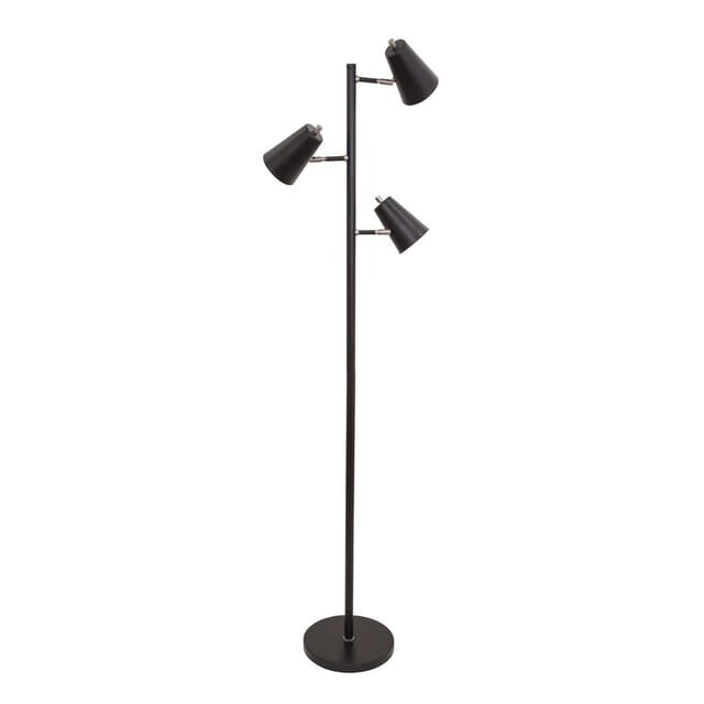 House Of Troy Kirby 64 3 Light Adj Floor Lamp In Black Satin Nickel Lightsonline Com