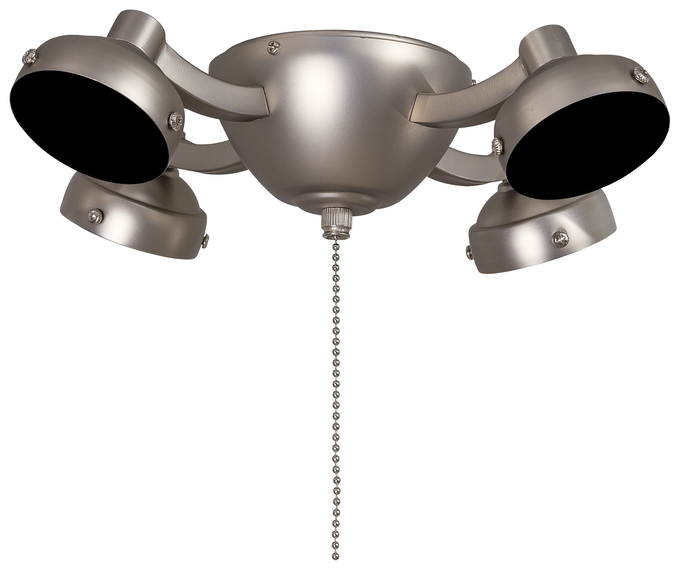 Minka-Aire 4-Light Ceiling Fan Light Kit in Brushed Steel