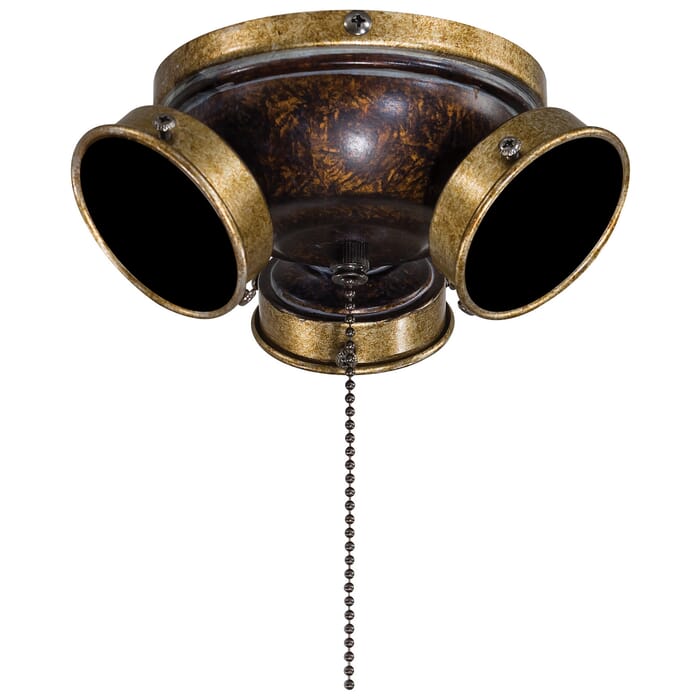 Minka-Aire 3 Bulb Light Kit in Mottled Copper W/ Gold Highlights Minka-Aire 3 Bulb Light Kit in Mottled Copper W/ Gold Highlights