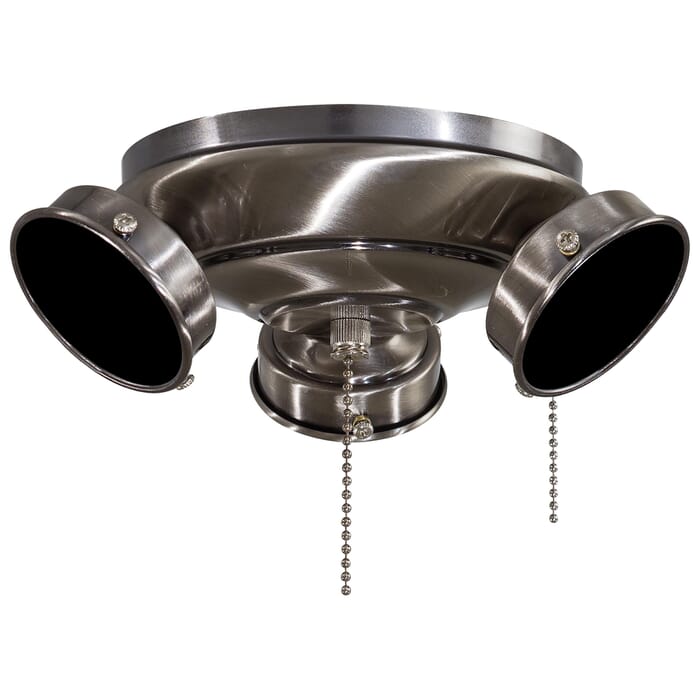 Minka-Aire 3-Light Ceiling Fan Light Kit in Pewter Minka-Aire 3-Light Ceiling Fan Light Kit in Pewter