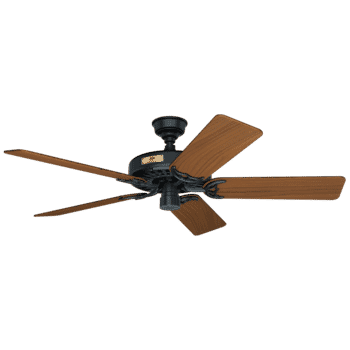 Hunter Original Teak Blades 52" Indoor/Outdoor Ceiling Fan in Black