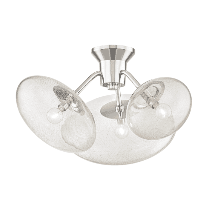 Hudson Valley Opera 3-Light Ceiling Light in Polished Nickel Hudson Valley Opera 3-Light Ceiling Light in Polished Nickel