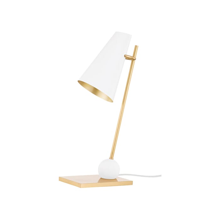 Hudson Valley Piton Table Lamp in Aged Brass and Soft White Hudson Valley Piton Table Lamp in Aged Brass and Soft White
