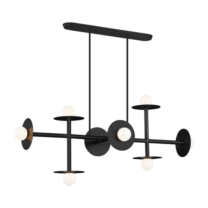 Generation Lighting Nodes 8-Light Kitchen Island Light in Midnight Black by Kelly Wearstler Generation Lighting Nodes 8-Light Kitchen Island Light in Midnight Black by Kelly Wearstler