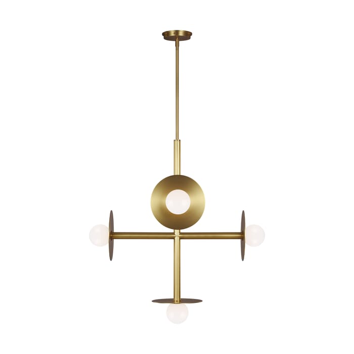 Generation Lighting Nodes 5-Light Chandelier in Burnished Brass by Kelly Wearstler Generation Lighting Nodes 5-Light Chandelier in Burnished Brass by Kelly Wearstler