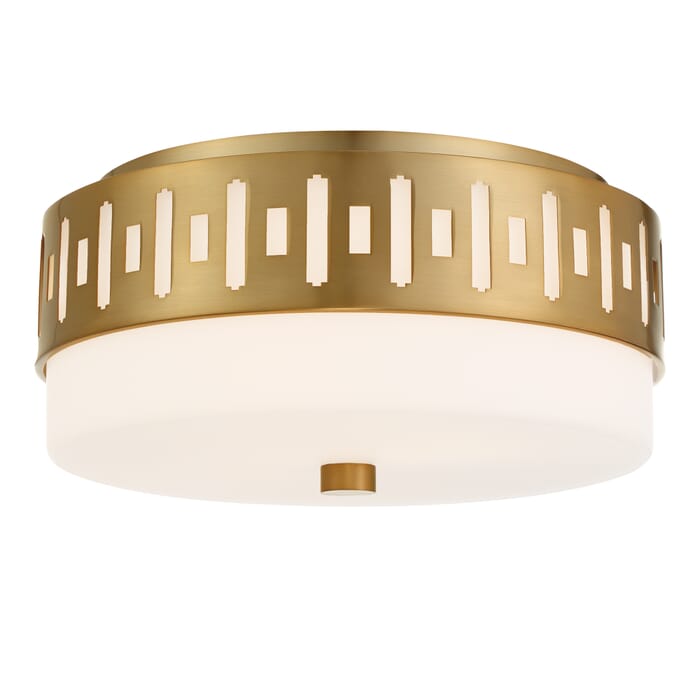 Crystorama Keaton 2-Light Ceiling Light in Vibrant Gold Crystorama Keaton 2-Light Ceiling Light in Vibrant Gold