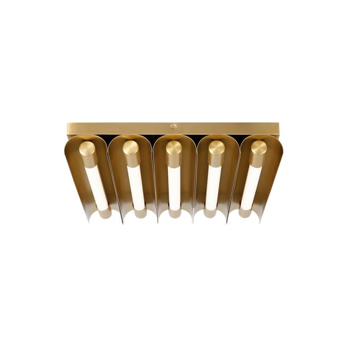Generation Lighting Carson 5-Light Ceiling Light in Burnished Brass by Kelly Wearstler Generation Lighting Carson 5-Light Ceiling Light in Burnished Brass by Kelly Wearstler