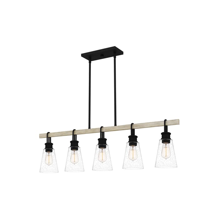 Quoizel Kingsbridge 5-Light Kitchen Island Light in Earth Black Quoizel Kingsbridge 5-Light Kitchen Island Light in Earth Black