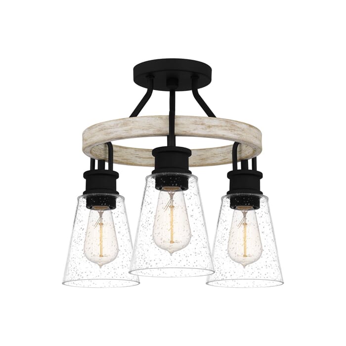 Quoizel Kingsbridge 3-Light Ceiling Light in Earth Black Quoizel Kingsbridge 3-Light Ceiling Light in Earth Black