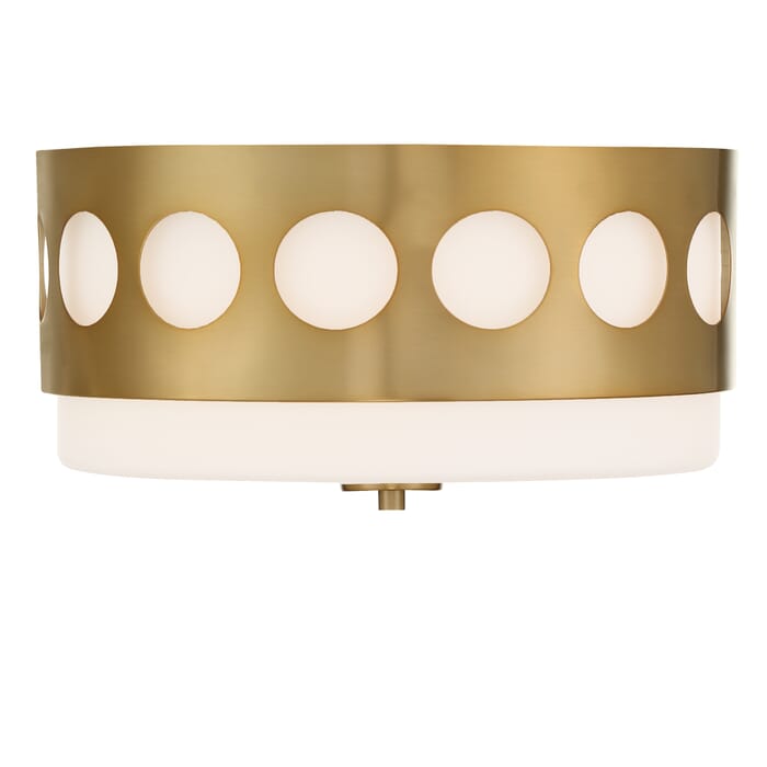Crystorama Kirby 2-Light Ceiling Light in Vibrant Gold Crystorama Kirby 2-Light Ceiling Light in Vibrant Gold