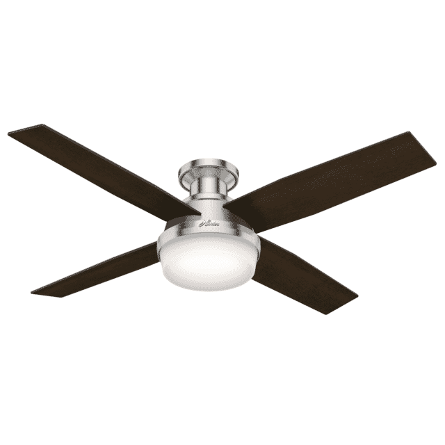 Indoor Flush Mount Ceiling Fan, Brushed Nickel Flush Mount Ceiling Fan