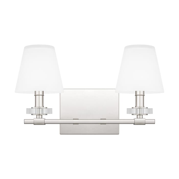 Kelsey Glen 2-Light Bathroom Vanity Light in Polished Nickel Kelsey Glen 2-Light Bathroom Vanity Light in Polished Nickel