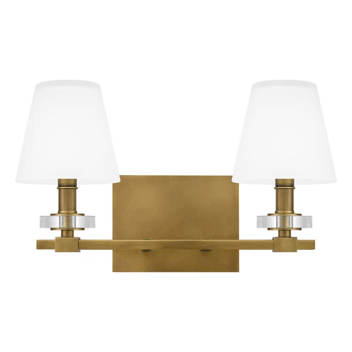 Kelsey Glen 2-Light Bathroom Vanity Light in Weathered Brass Kelsey Glen 2-Light Bathroom Vanity Light in Weathered Brass