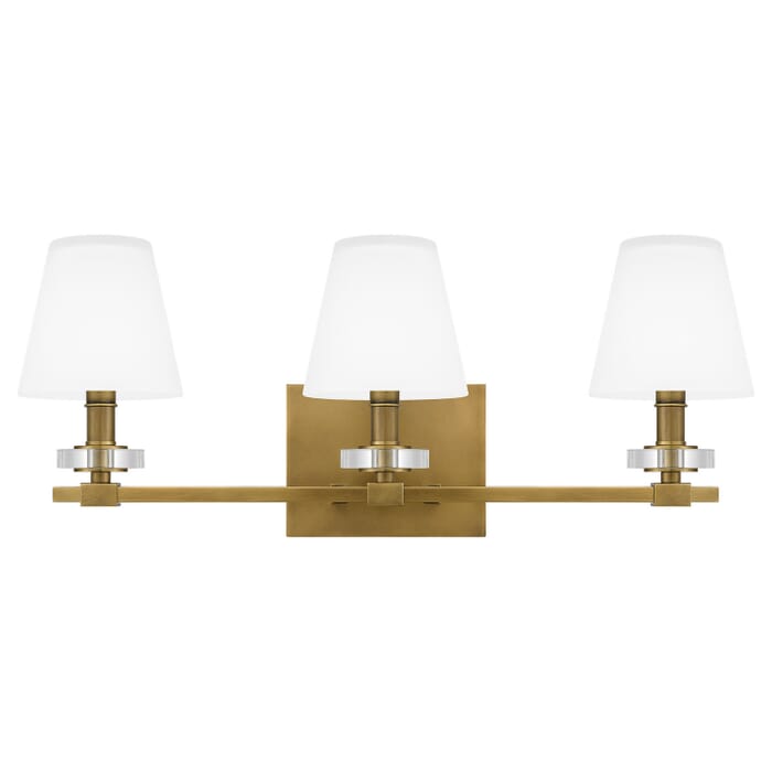Kelsey Glen 3-Light Bathroom Vanity Light in Weathered Brass Kelsey Glen 3-Light Bathroom Vanity Light in Weathered Brass