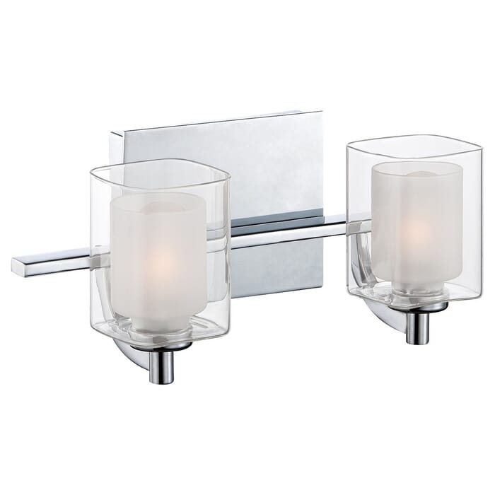 Quoizel Kolt 2-Light Bathroom Vanity Light in Polished Chrome Quoizel Kolt 2-Light Bathroom Vanity Light in Polished Chrome
