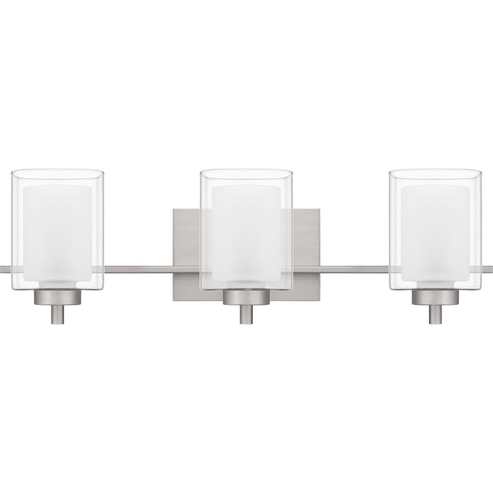 Kolt 3-Light Bathroom Vanity Light in Brushed Nickel Kolt 3-Light Bathroom Vanity Light in Brushed Nickel