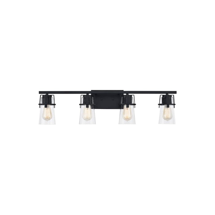 Quoizel Knox 4-Light Bathroom Vanity Light in Matte Black Quoizel Knox 4-Light Bathroom Vanity Light in Matte Black