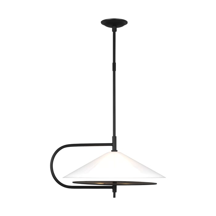 Generation Lighting Gesture 2-Light Pendant Light in Midnight Black by Kelly Wearstler Generation Lighting Gesture 2-Light Pendant Light in Midnight Black by Kelly Wearstler