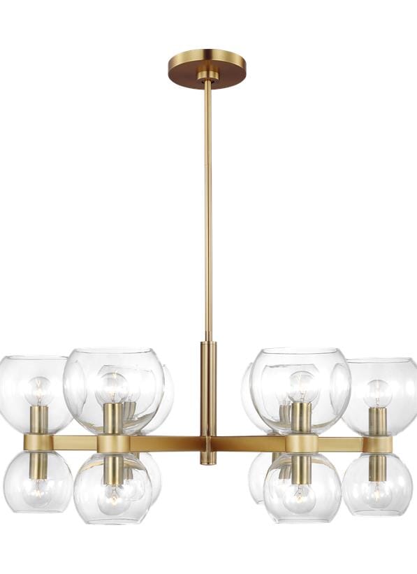 Generation Lighting Londyn 6-Light Chandelier in Burnished Brass With Clear Glass by Kate Spade New York