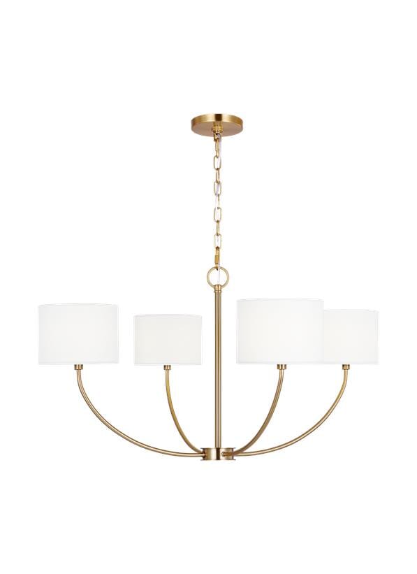 Generation Lighting Sawyer 4-Light Chandelier in Burnished Brass by Kate Spade New York