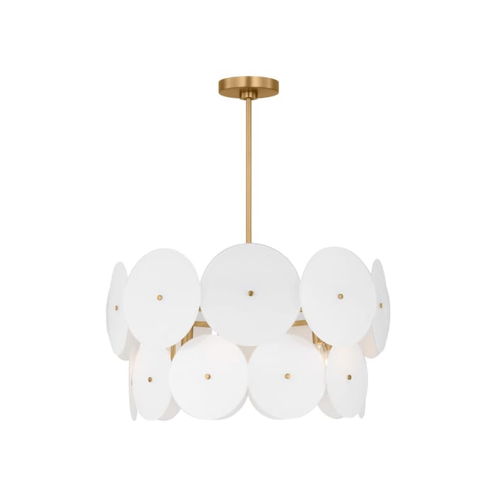 Emery 6-Light Chandelier in Burnished Brass Emery 6-Light Chandelier in Burnished Brass