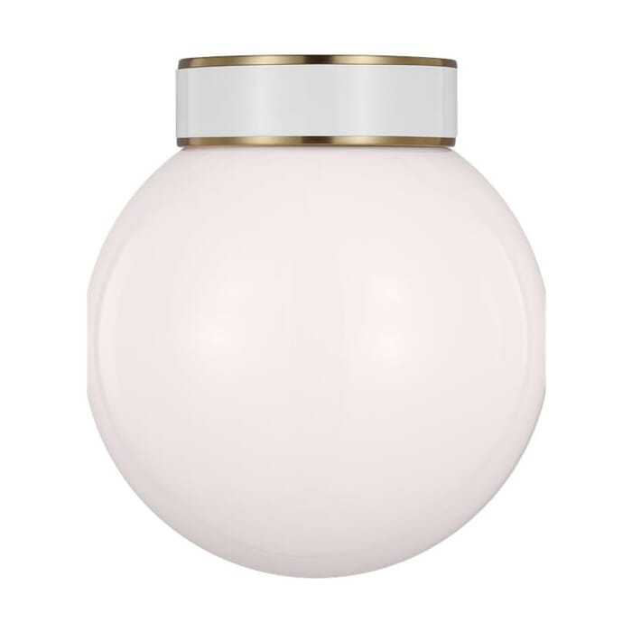 Generation Lighting Monroe Ceiling Light in Burnished Brass And Gloss White by Kate Spade New York Generation Lighting Monroe Ceiling Light in Burnished Brass And Gloss White by Kate Spade New York