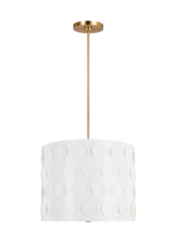 Generation Lighting Dottie 3-Light Pendant Light in Burnished Brass by Kate Spade New York