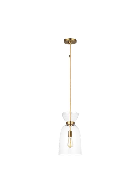 Generation Lighting Londyn Pendant Light in Burnished Brass With Clear Glass by Kate Spade New York