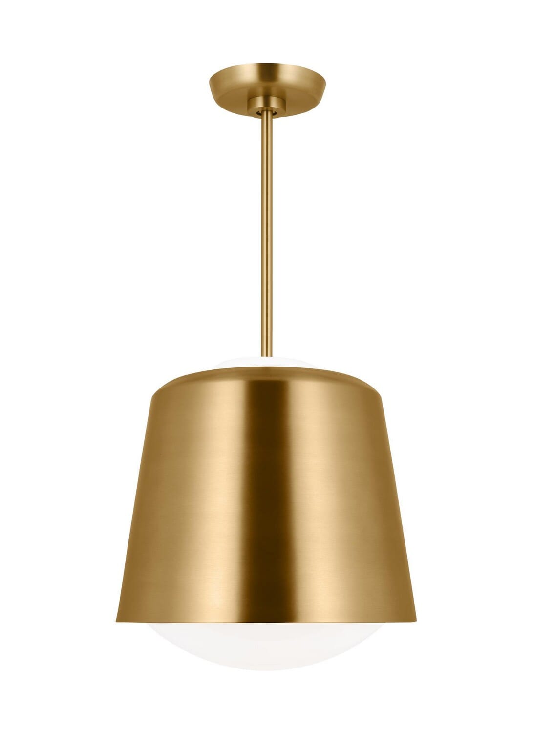Draper 1-Light Pendant in Burnished Brass