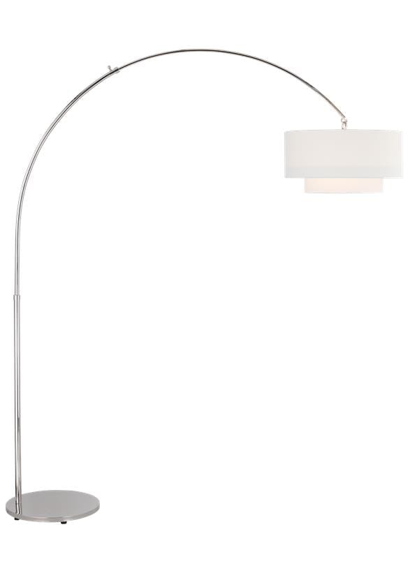 Generation Lighting Sawyer Floor Lamp in Polished Nickel by Kate Spade New York