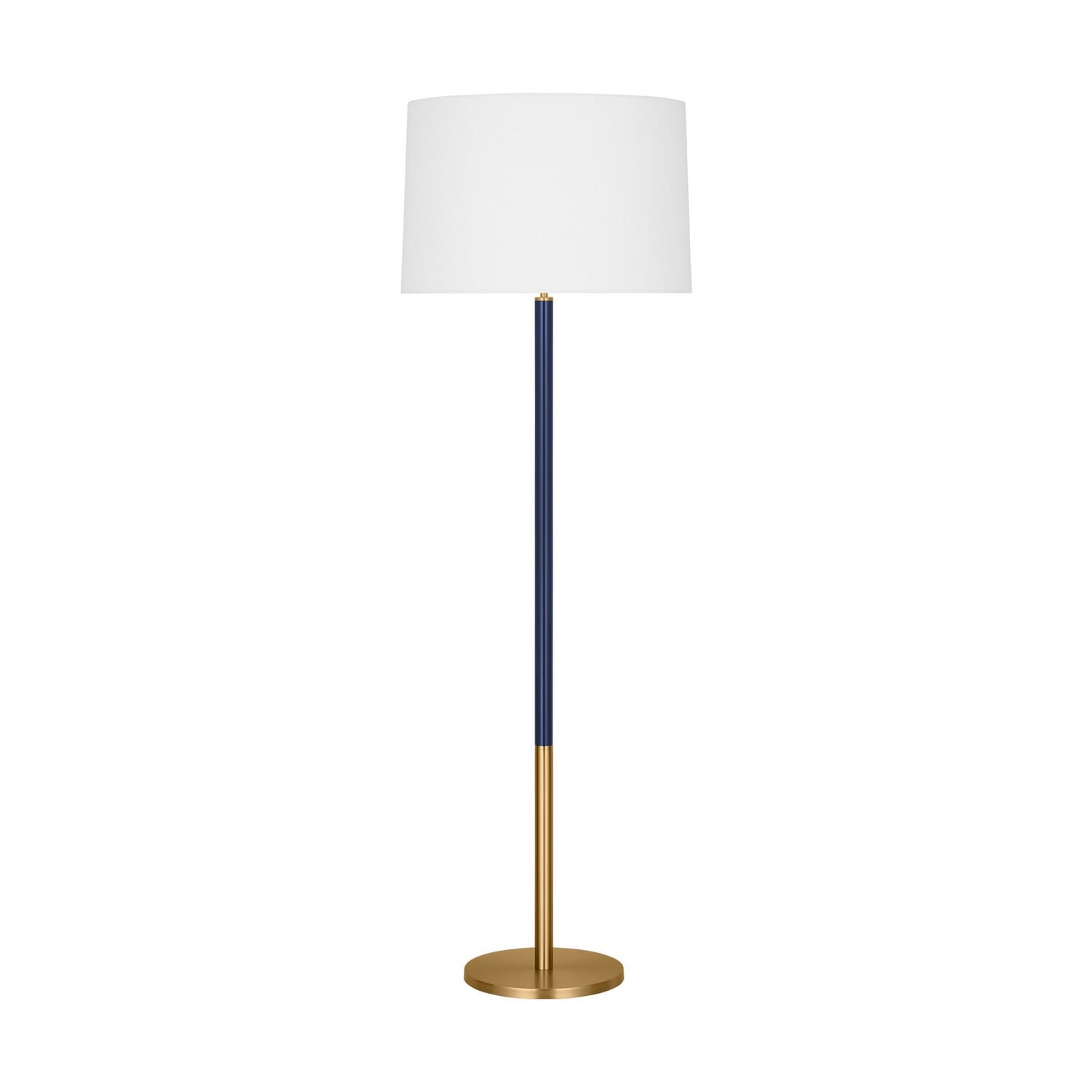 Monroe 1-Light Floor Lamp in Burnished Brass