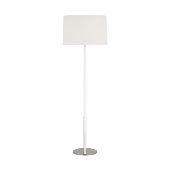 Generation Lighting Monroe Floor Lamp in Polished Nickel And Gloss White by Kate Spade New York Generation Lighting Monroe Floor Lamp in Polished Nickel And Gloss White by Kate Spade New York