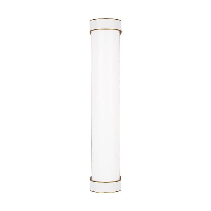 Generation Lighting Monroe Bathroom Vanity Light in Burnished Brass And Gloss White by Kate Spade New York Generation Lighting Monroe Bathroom Vanity Light in Burnished Brass And Gloss White by Kate Spade New York