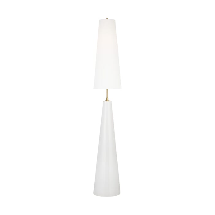 Generation Lighting Lorne Floor Lamp in Arctic White And Burnished Brass by Kelly Wearstler Generation Lighting Lorne Floor Lamp in Arctic White And Burnished Brass by Kelly Wearstler