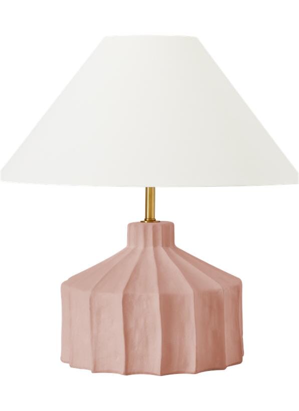 Visual Comfort Studio Veneto Table Lamp in Dusty Rose by Kelly Wearstler