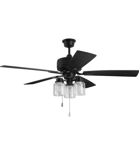 Craftmade Kate 3-Light Indoor Ceiling Fan in Flat Black