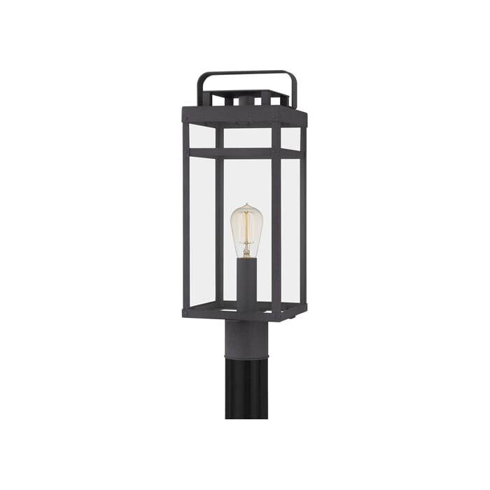 Quoizel Keaton Outdoor Post Light in Mottled Black Quoizel Keaton Outdoor Post Light in Mottled Black
