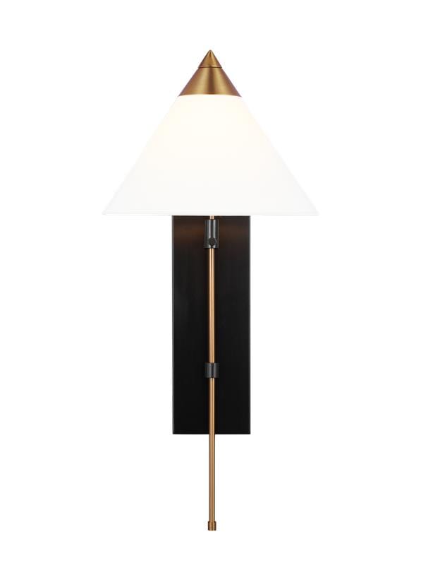 Generation Lighting Franklin Wall Sconce in Burnished Brass And Deep Bronze And Deep Bronze by Kelly Wearstler