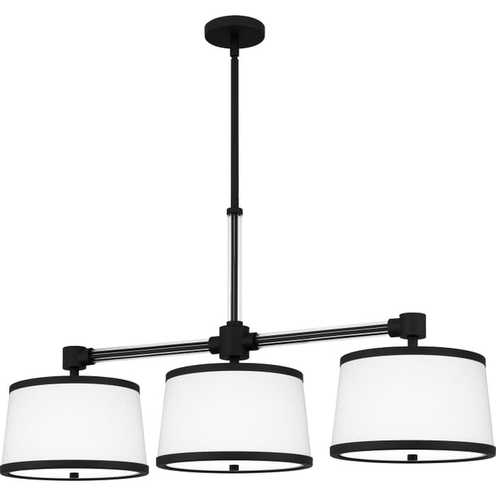 Kylen 3-Light Linear Chandelier in Matte Black Kylen 3-Light Linear Chandelier in Matte Black