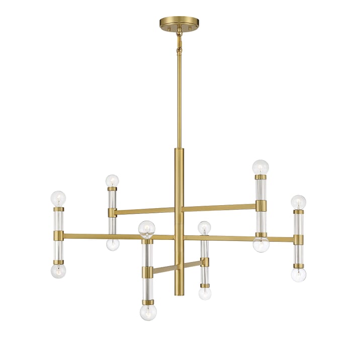 Kingsburg 12-Light Chandelier in Warm Brass Kingsburg 12-Light Chandelier in Warm Brass