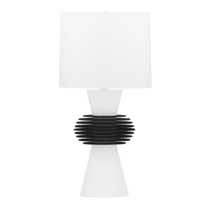 Hudson Valley Astor Table Lamp in Aged Iron and White Plaster Hudson Valley Astor Table Lamp in Aged Iron and White Plaster