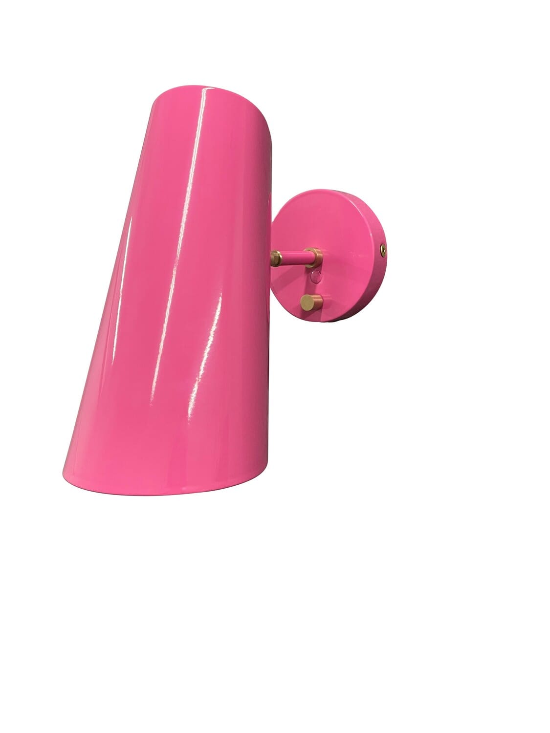 Logan 1-Light LED Wall Sconce in Orchid with Satin Brass
