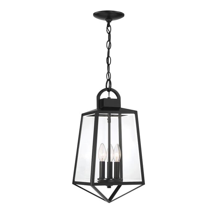 Inglewood 3-Light Outdoor Hanging Lantern in Black Inglewood 3-Light Outdoor Hanging Lantern in Black