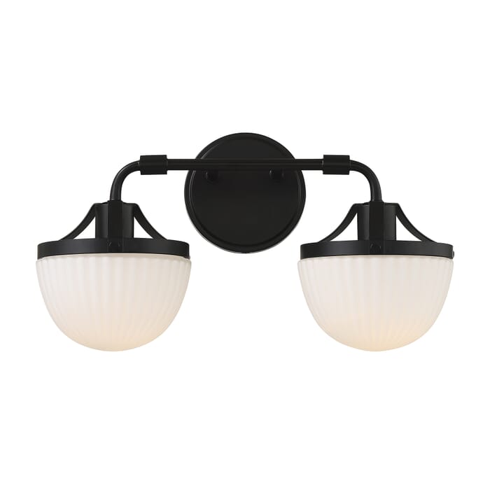 Meredith 2-Light Bathroom Vanity Light in Matte Black Meredith 2-Light Bathroom Vanity Light in Matte Black