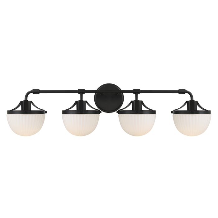 Meredith 4-Light Bathroom Vanity Light in Matte Black Meredith 4-Light Bathroom Vanity Light in Matte Black