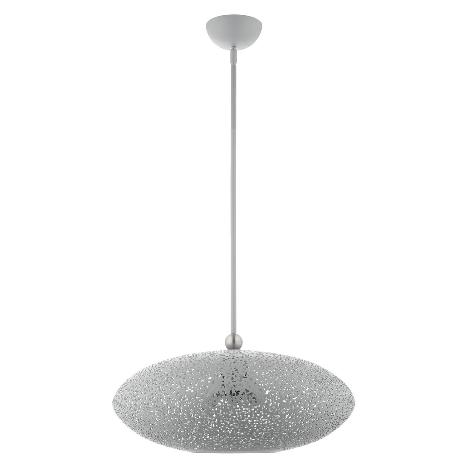 Charlton 3-Light Pendant in Nordic Gray w with Brushed Nickels