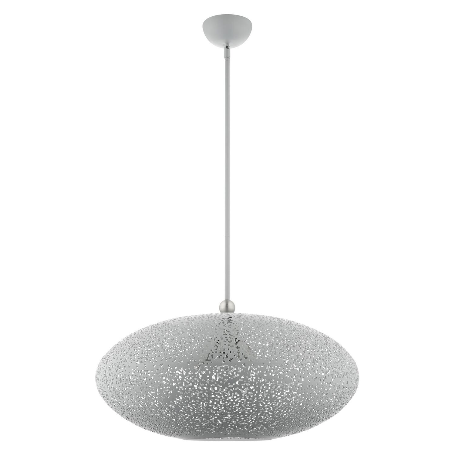 Charlton 3-Light Pendant in Nordic Gray w with Brushed Nickels