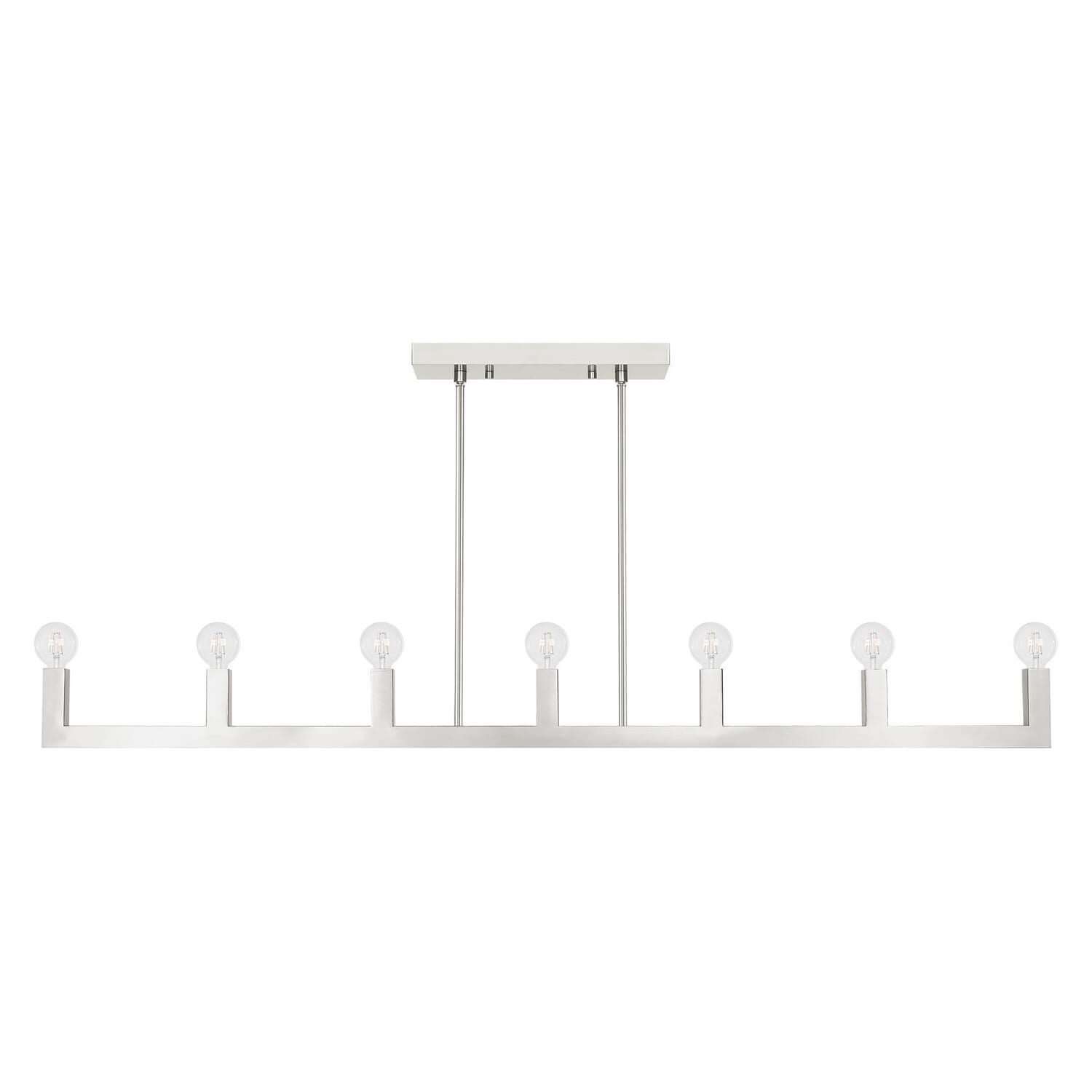 Solna 7-Light Linear Chandelier in Brushed Nickel