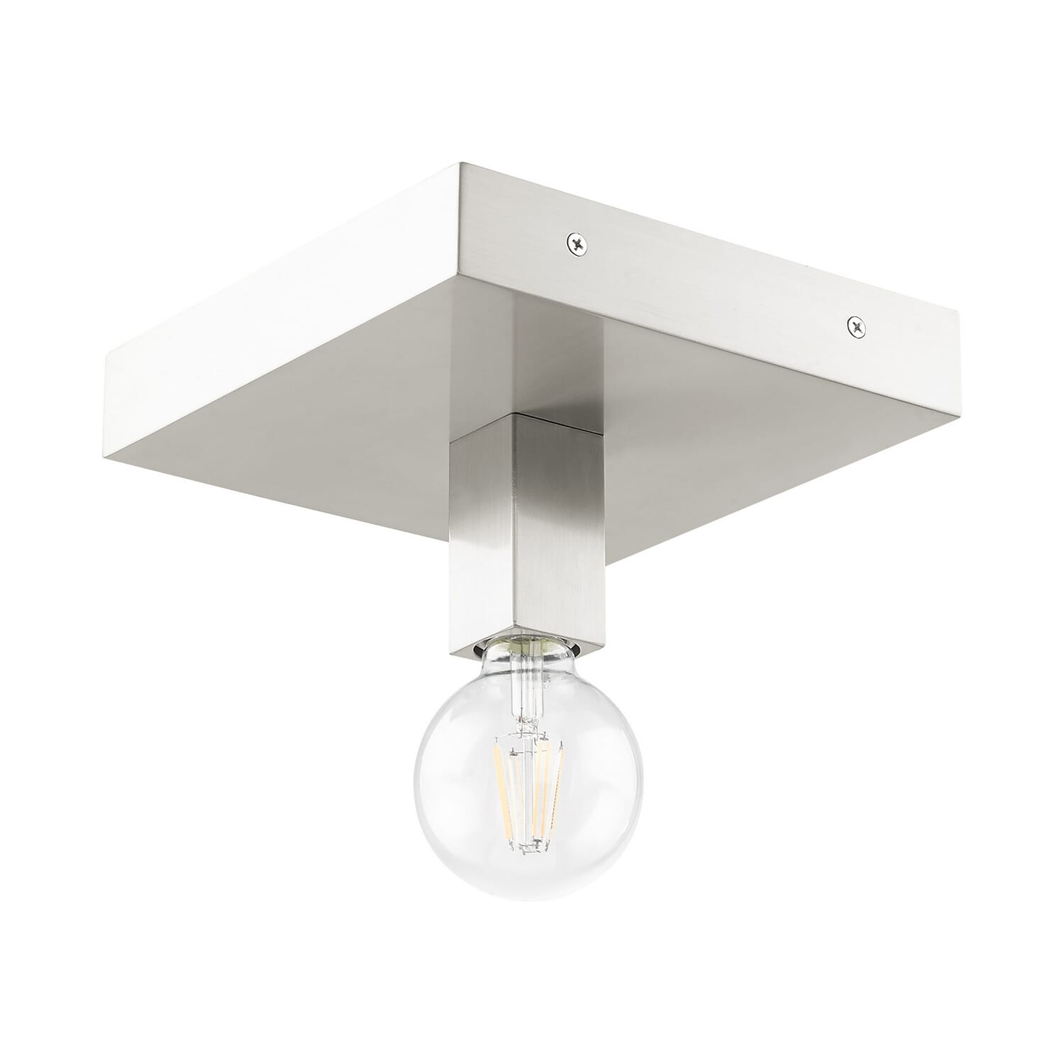 Solna 1-Light Flush Mount in Brushed Nickel