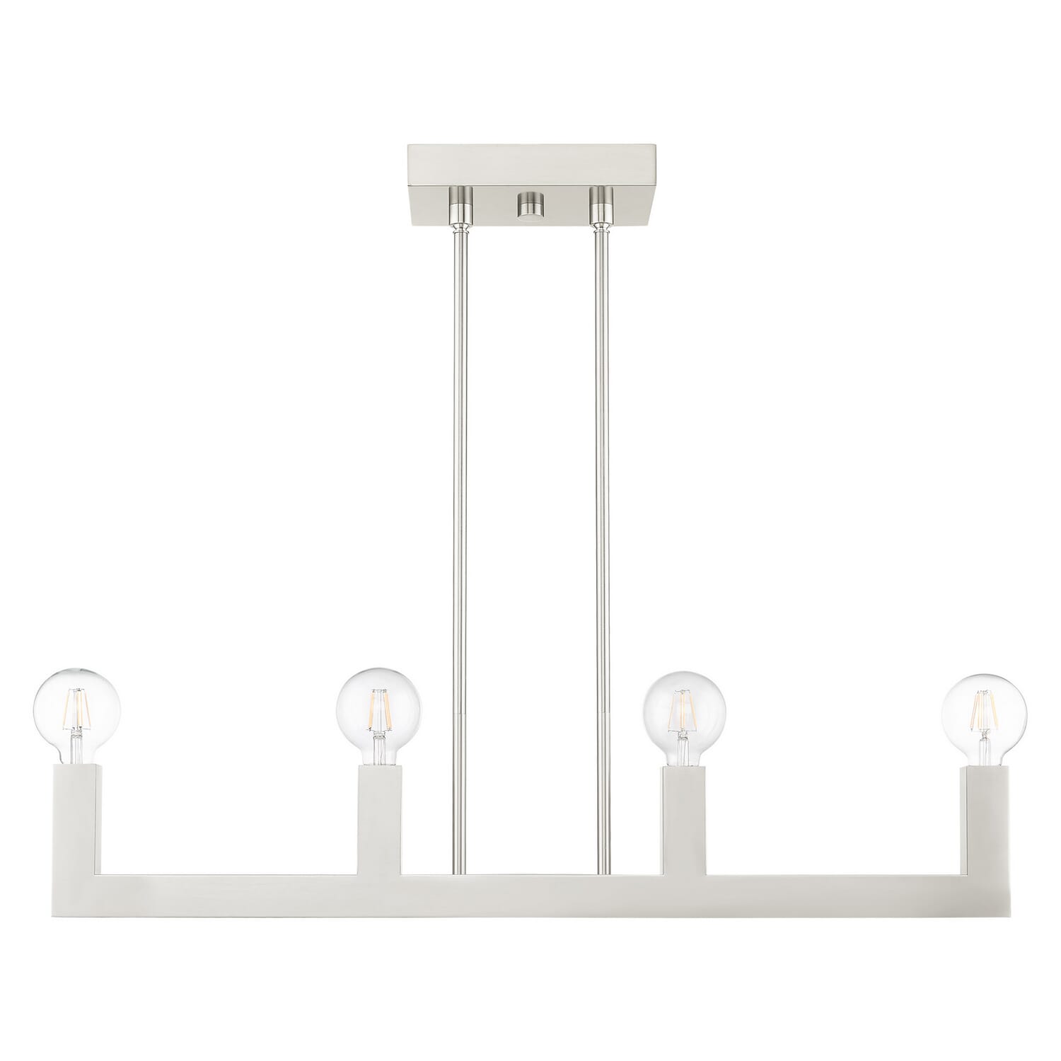 Solna 4-Light Linear Chandelier in Brushed Nickel